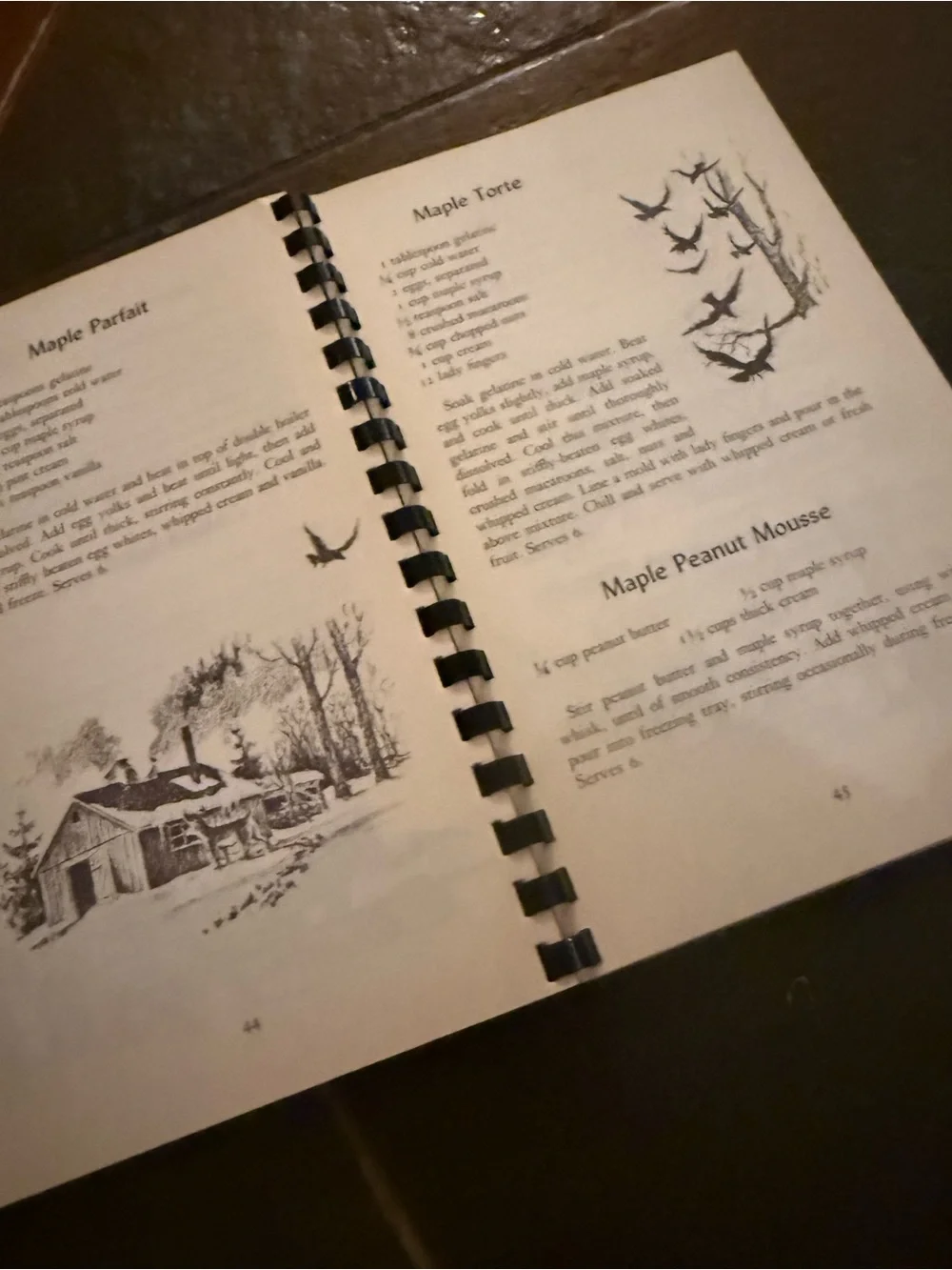VTG Vermont Maple Recipes by — Black & Cream Cookbook